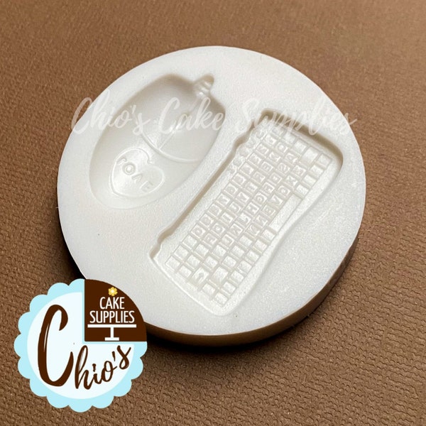 Clavier d’ordinateur et souris Mini moule en silicone, 2 cavités