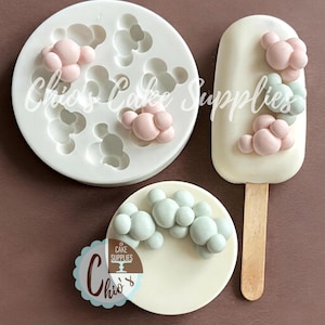 3D Small Clouds / Balloons Silicone Mold. 8 cavities