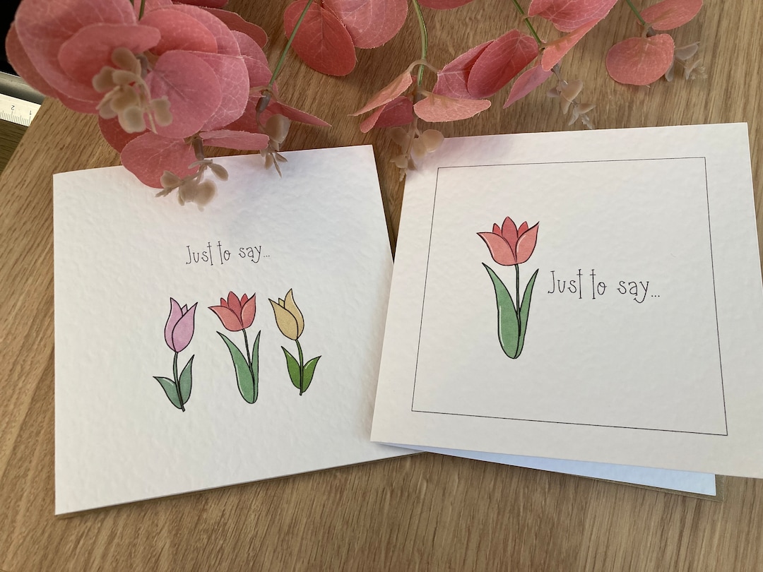 Tulips Note Tulip Notecards/bold Floral Notelets/ Blank Greetings Cards/ Flower ...
