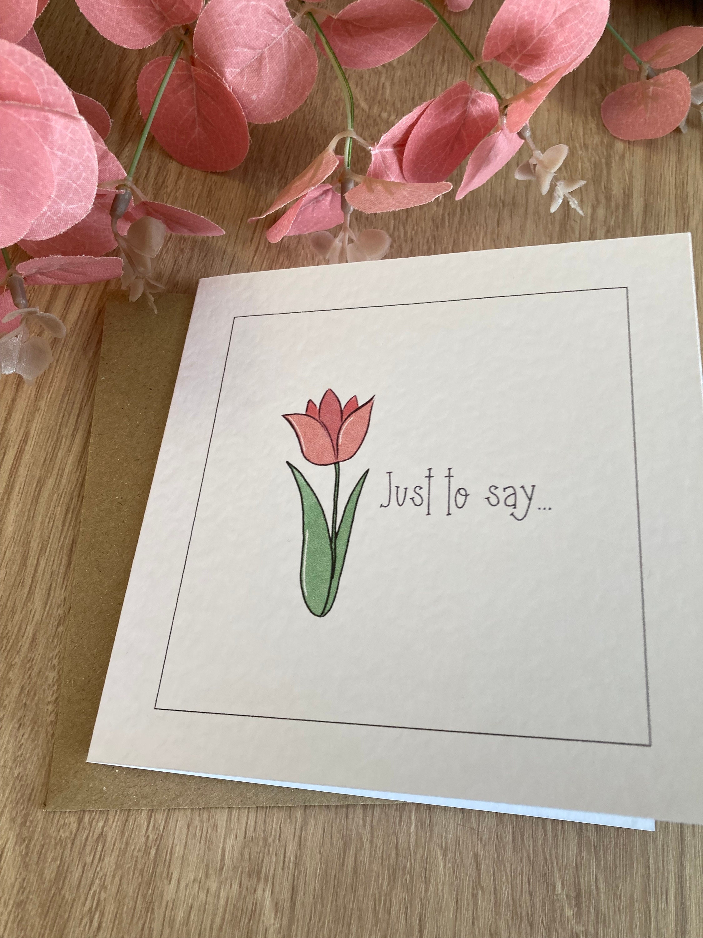 Notelets Floral Tulip Notecards/bold Floral Notelets/ Blank Greetings Cards/ Flower ...