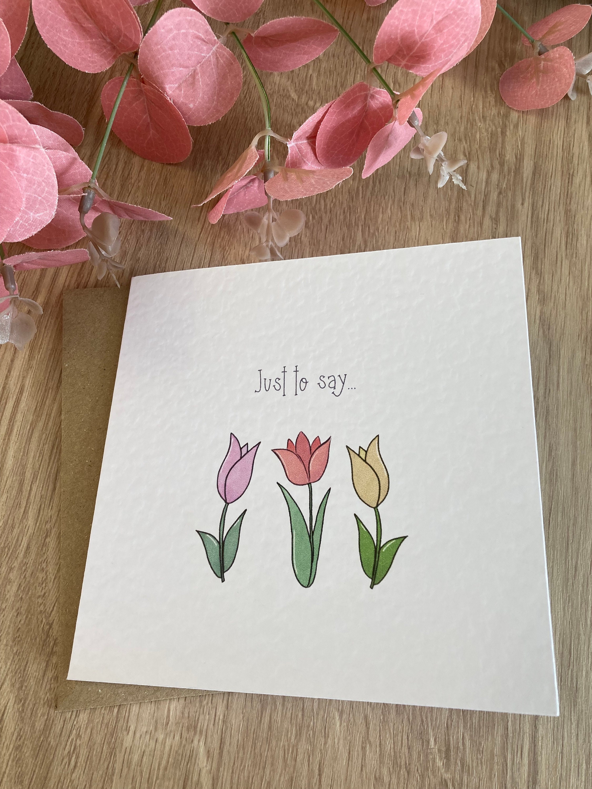 Tulip Notecards/bold Floral Notelets/ Blank Greetings Cards/ Flower ...