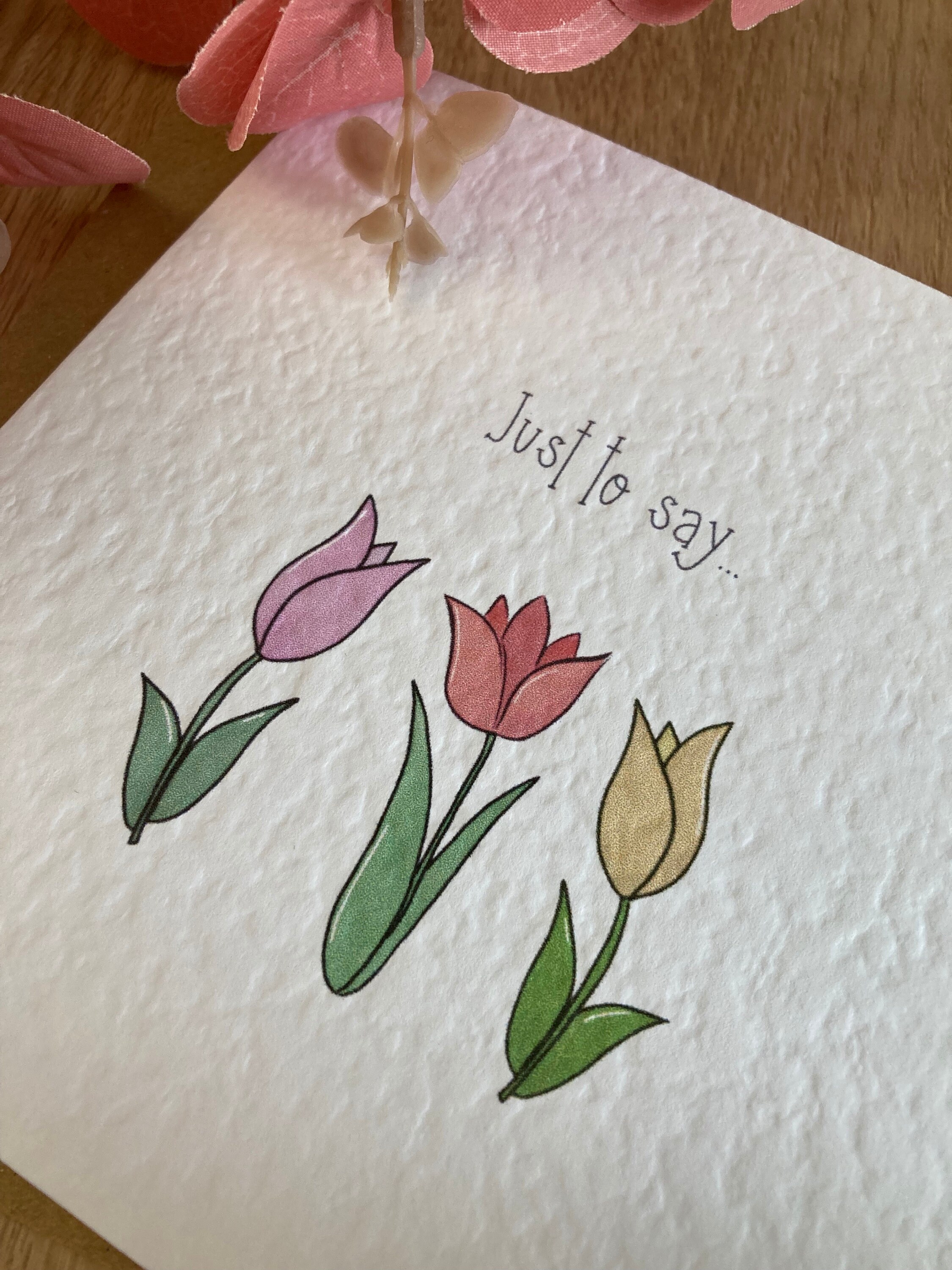 Notelets Floral Tulip Notecards/bold Floral Notelets/ Blank Greetings Cards/ Flower ...