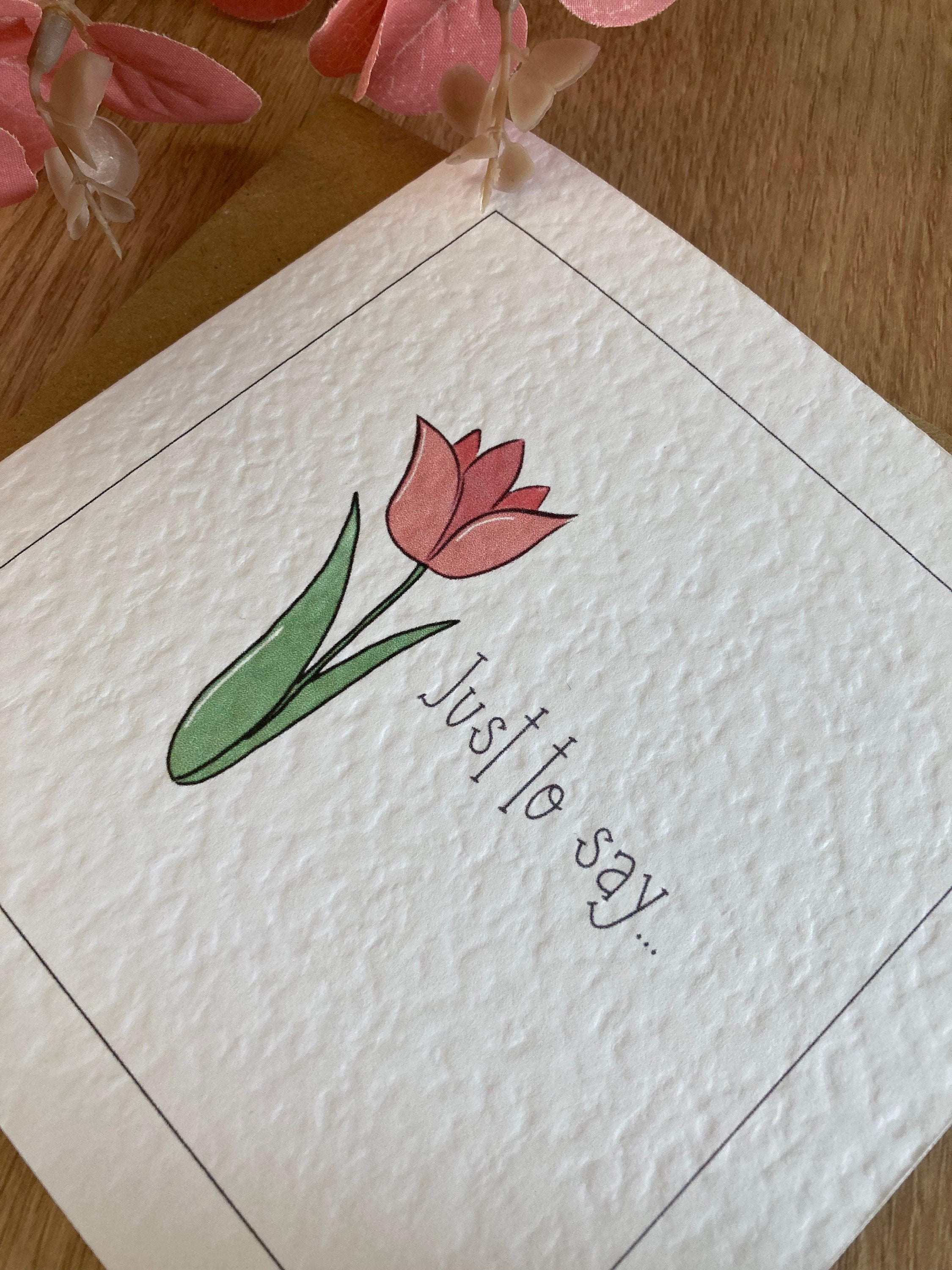 Notelets Floral Tulip Notecards/bold Floral Notelets/ Blank Greetings Cards/ Flower ...