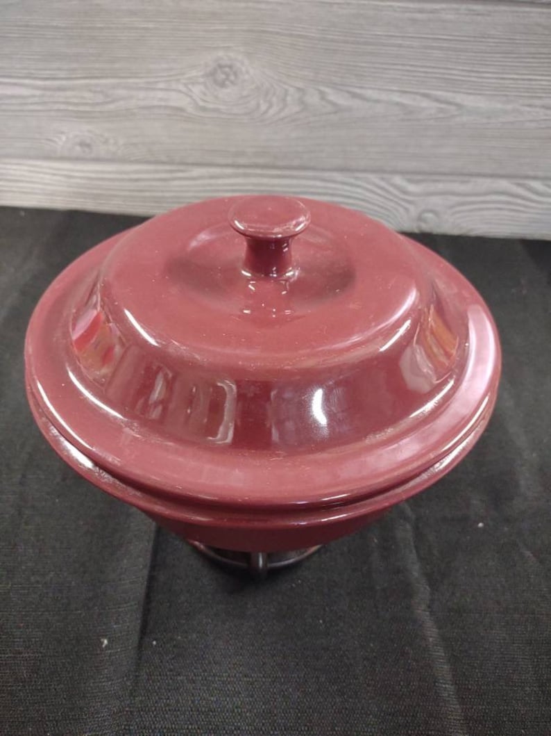 The Pampered Chef Stoneware Casserole Dish Cranberry 1.5 Etsy