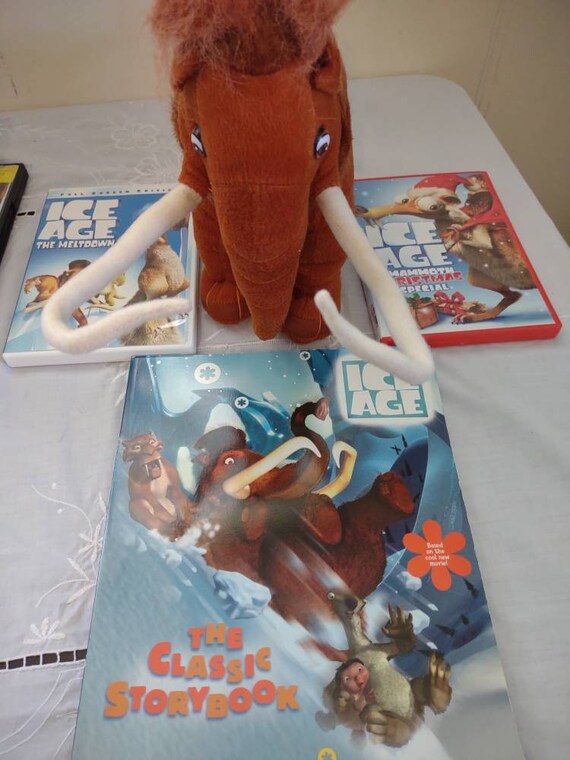 Disney Ice Age Plush Book and Movie Lot Manny the Mammoth 10 Etsy