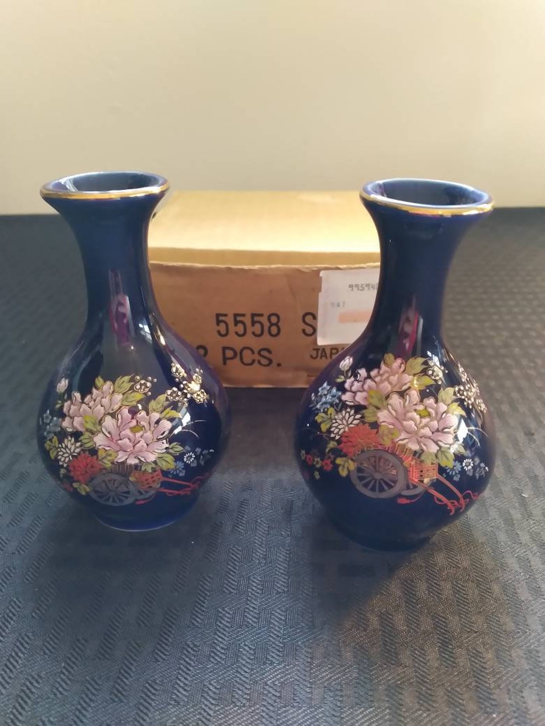 Kutani Japanese Mini Vases Set of 2 Etsy