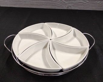 VTG Godinger Siena Serveware Collection Relish Snack Server