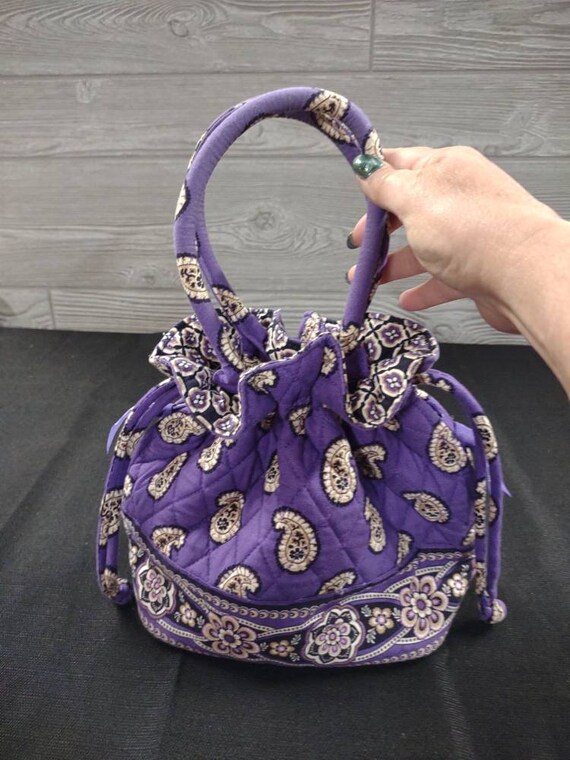 Vtg Vera Bradley Top Handle Handbag Simply Violet… - image 4