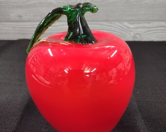 Murano Glass Art Apple Paper Weight