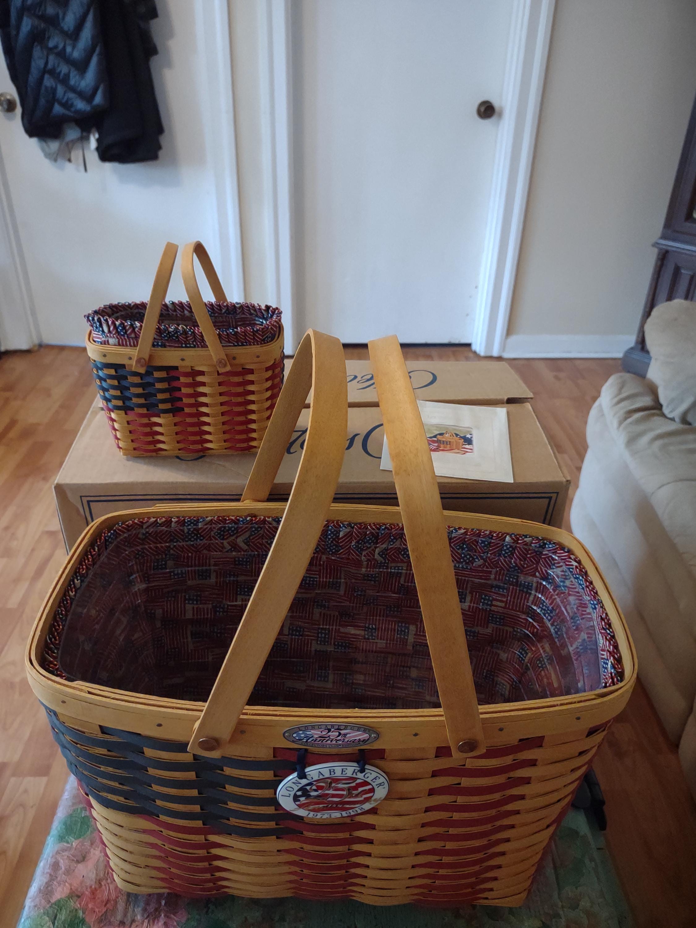 ロンガバーガーバスケット♪25周年 Longaberger 1998 25th Anniversary Basket - Etsy