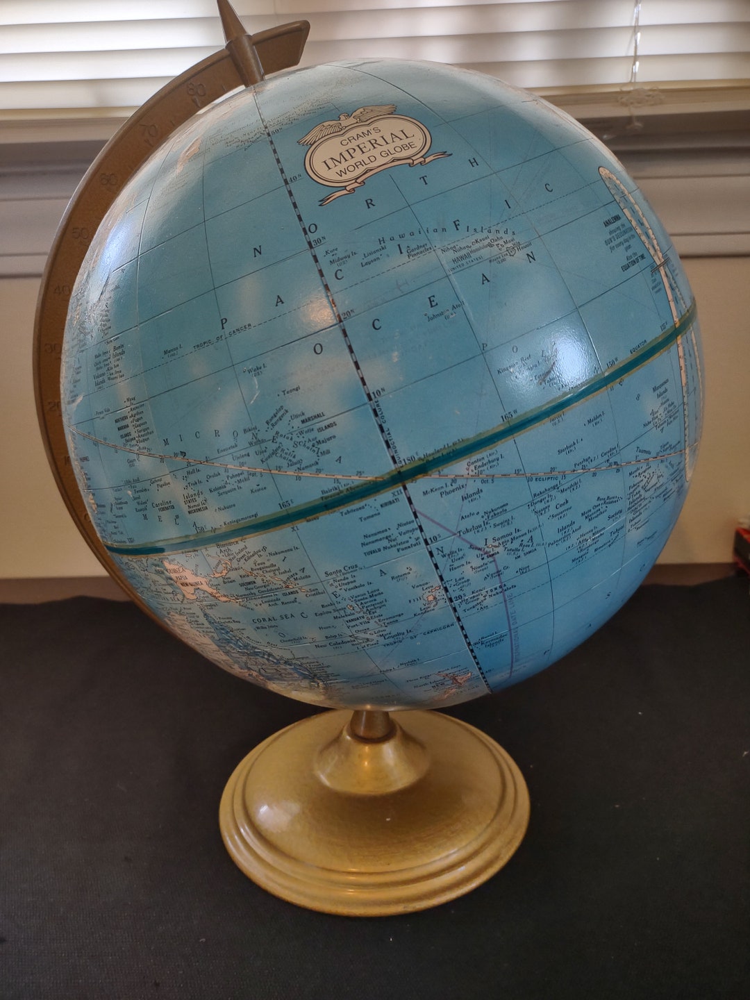 Vtg Crams Imperial World Globe 1960s 10 Inch - Etsy