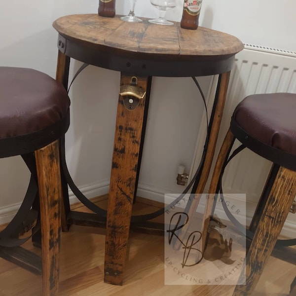 Whiskey Barrel Table Etsy UK