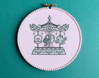 Ocean Carousel Cross Stitch Pattern