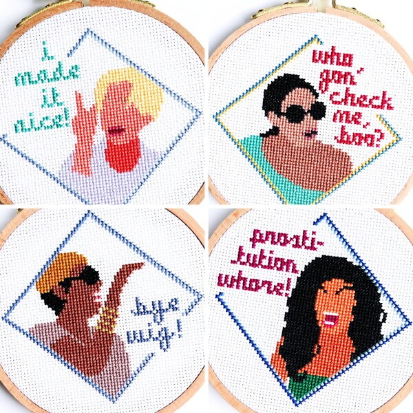 Real Housewives Cross Stitched Etsy