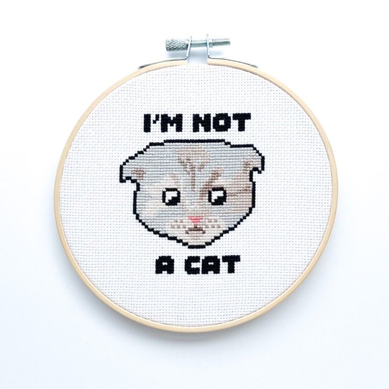im-not-a-cat-meme-cross-stitch-pattern-etsy