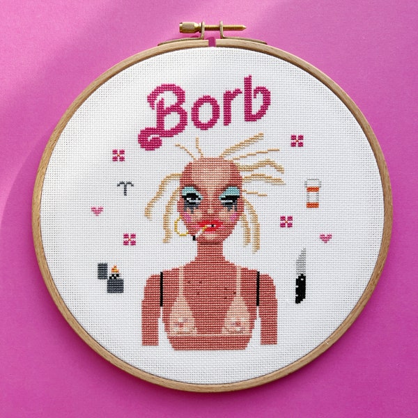 Borb Doll Barbie Knockoff Cross Stitch Pattern