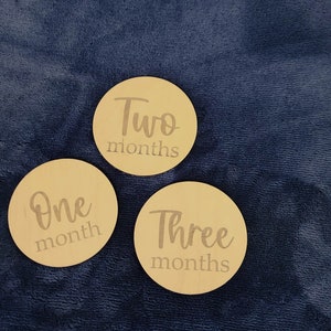 Baby Milestone rounds, 1 through 12 months, baby picture props