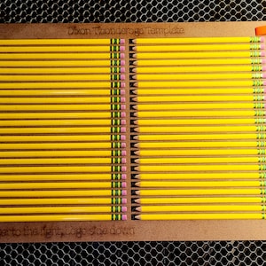 Engraved Pencil Laser Jig, SVG, Lightburn, Engraving Jig for Ticonderoga Pencils, Jig File Only