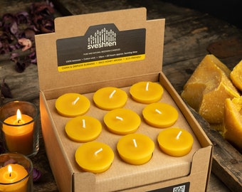 Votive Candles of Pure and Natural Beeswax - 18pcs, non-toxic