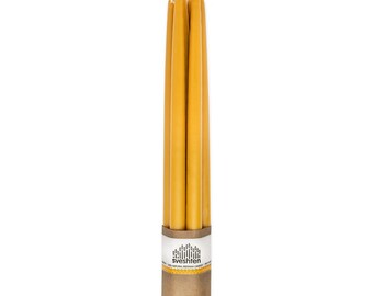 Church, dinner taper candles of natural beeswax, handmade - 17" / 44cm