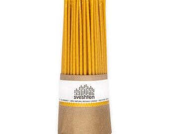 Ritual church candles of natural beeswax - 11" / 27cm