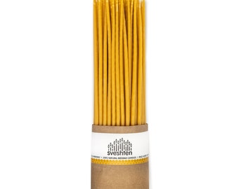 Ritual church candles of natural beeswax - 13" / 32cm