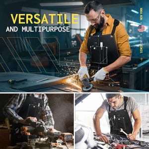 FIGHTECH Leather Work Apron: Heat & Flame-Resistant with Kevlar Stitching image 8