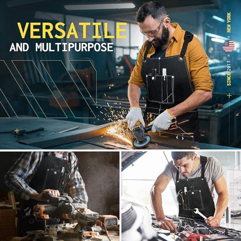 FIGHTECH Leather Work Apron: Heat & Flame-Resistant with Kevlar Stitching image 8