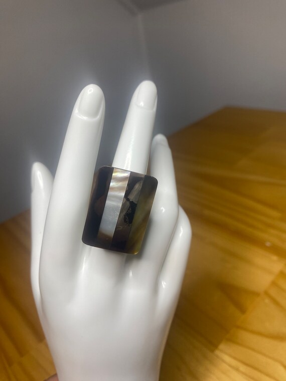 Very Cool Seventies Adjustable Mica Ring - image 1