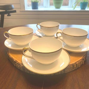 Four Beautiful Noritake “M” Cups & Saucer Sets