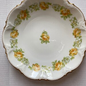 Antique Limoges Yellow Rose Dinner Plate