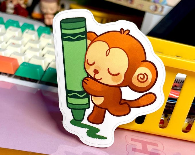 Coloring Monkey Sticker