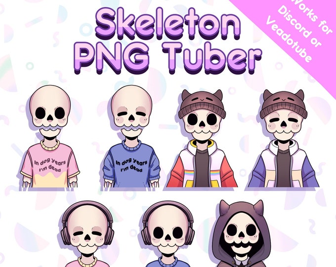 Skeleton PNG Tuber | Veadotube | Discord | Twitch