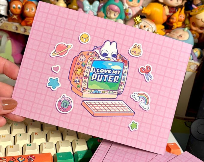 I Love My Puter Print