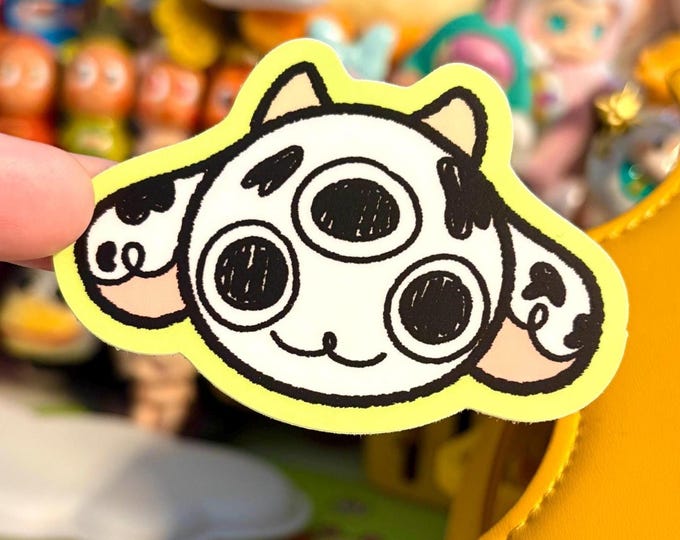 Cow Alien Sticker