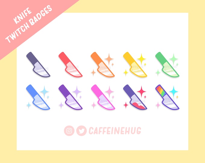 8 Horror Twitch Badges / Spooky /  Emotes