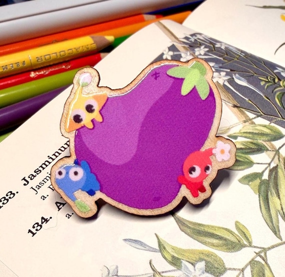 Lil Plant Guys Eggplant Pin