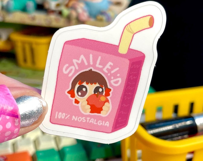 Smile Apple Juice Musician Sticker