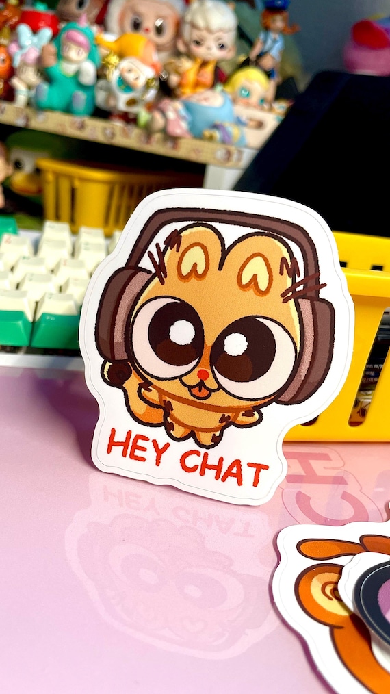 Hey Chat Orange Cat Sticker