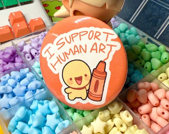 I Support Human Art Button