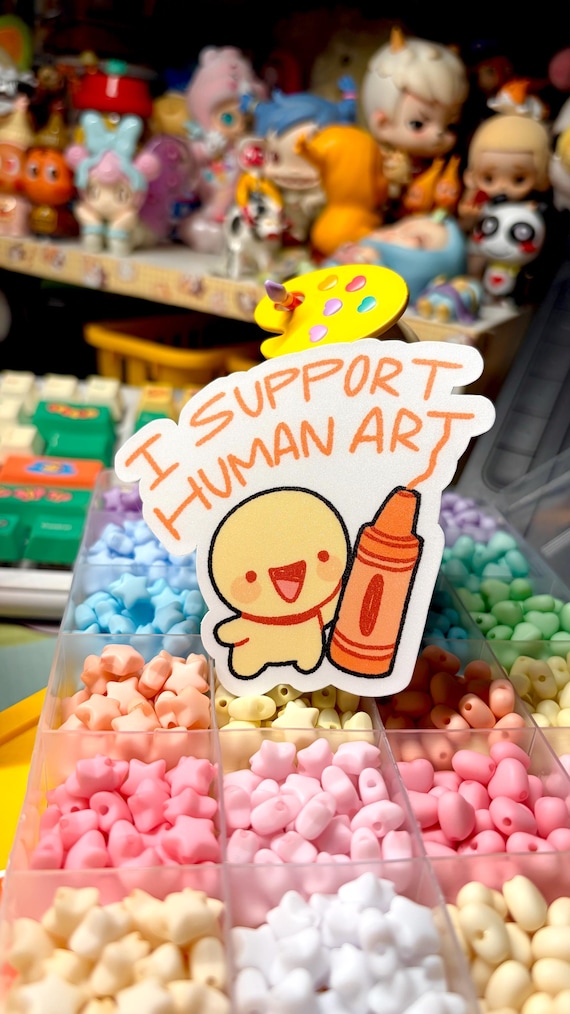 I Support Human Art Sticker