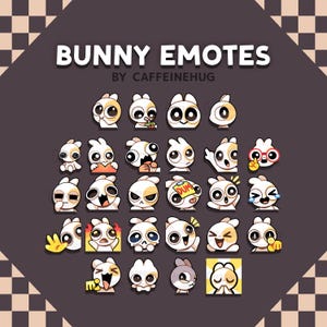 26 Häschen Emotes für Twitch und Discord