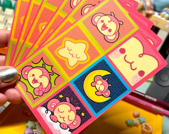Pink Monkey Sticker Sheet