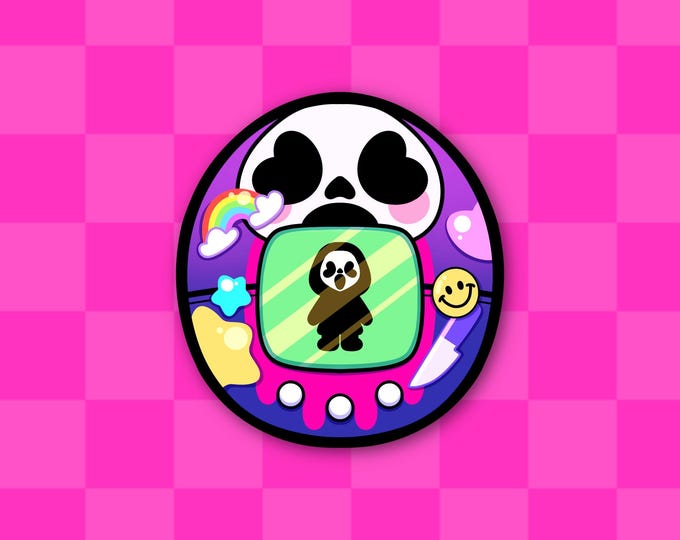 Ghostface Scream Tamagotchi sticker