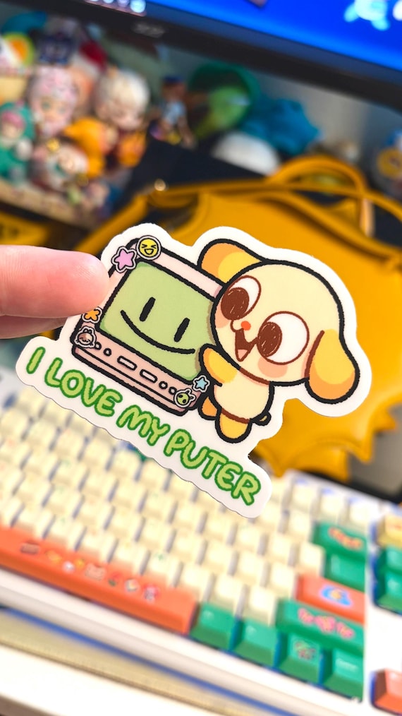 I Love My Computer Sticker