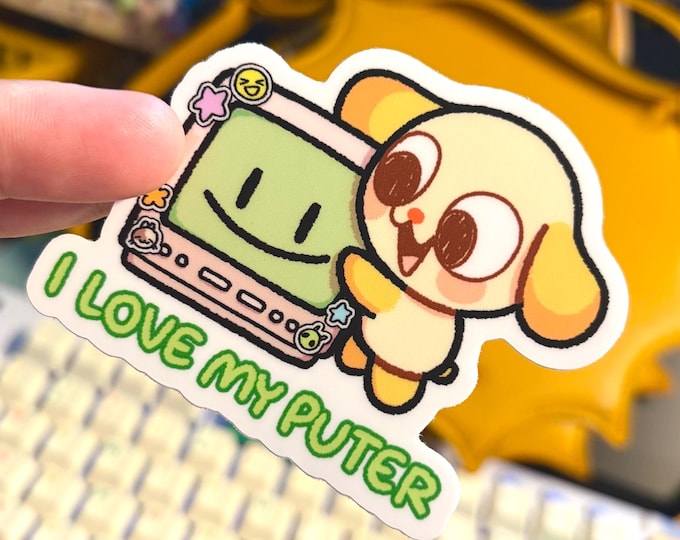 I Love My Computer Sticker