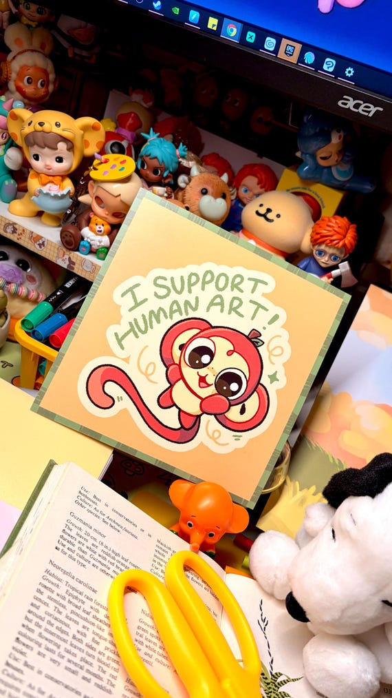 I Support Human Art Print