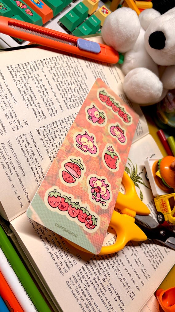 Strawberry Monkey Sticker Sheet