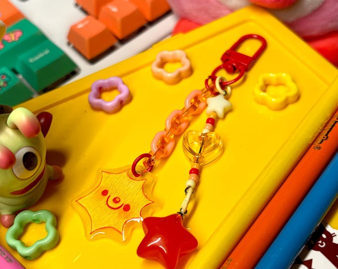 Sunny Dangly Keychain (shrink plastic)