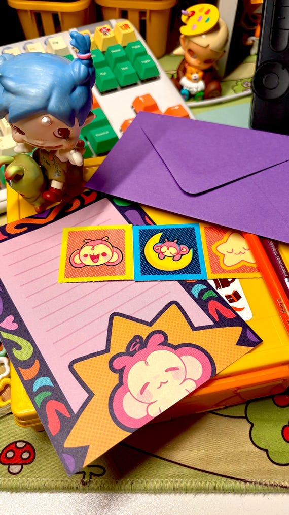 Pink Monkey Letter Set